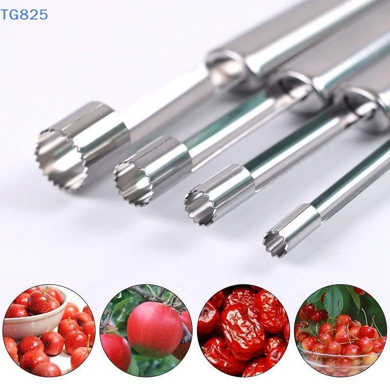 【N】4pcs Fruit Core Remover Cutter Kitchen Gadgets Stainles Steel Home Tool Apples Red Dates Cherry Corers Fruit Core Remove Tool - view 5