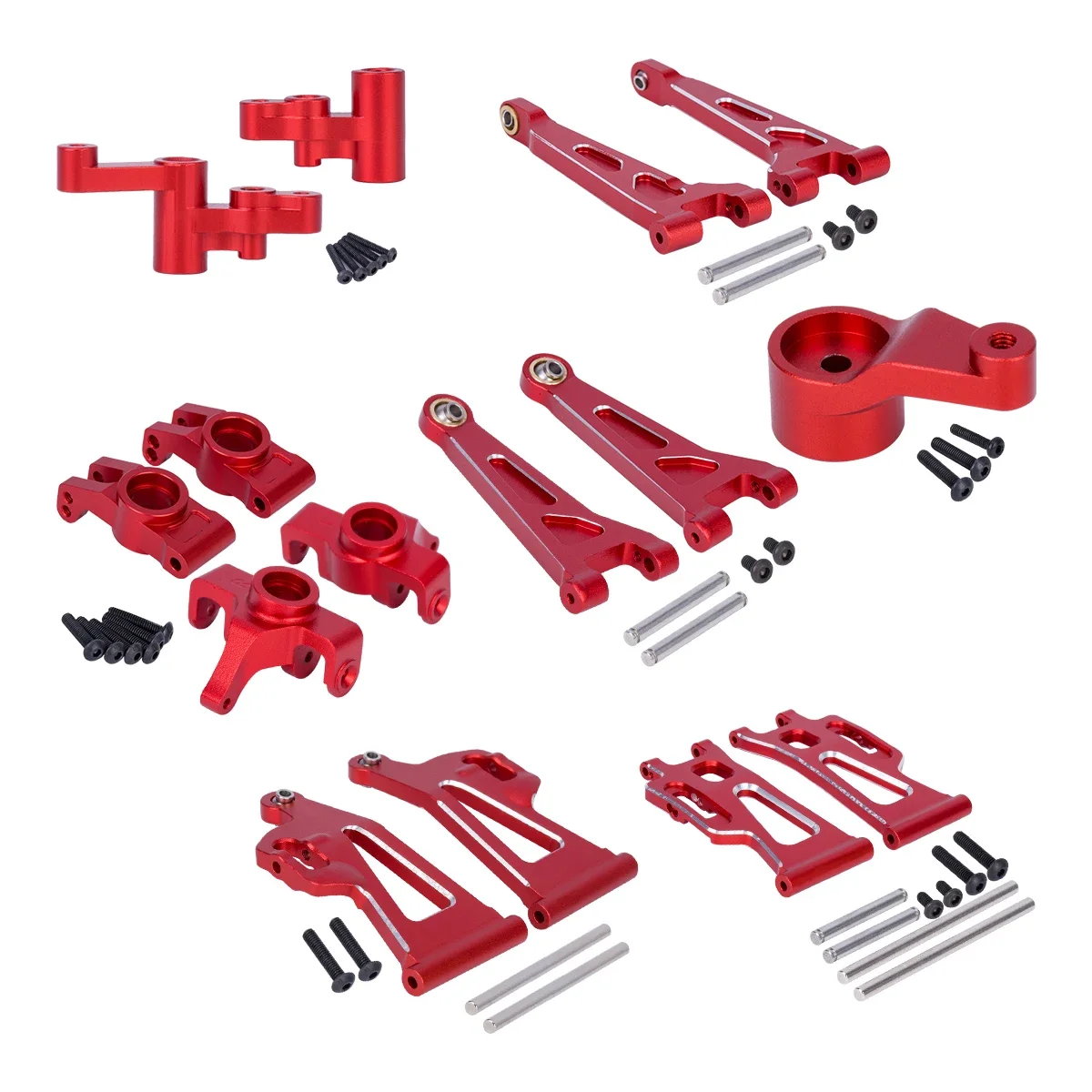 CNC Aluminum Steering Cup Front Rear Swing Arms Servo Arm Kit for MJX Hyper Go 1/14 14209 14210 Desert Drift Car Upgrade parts view 2