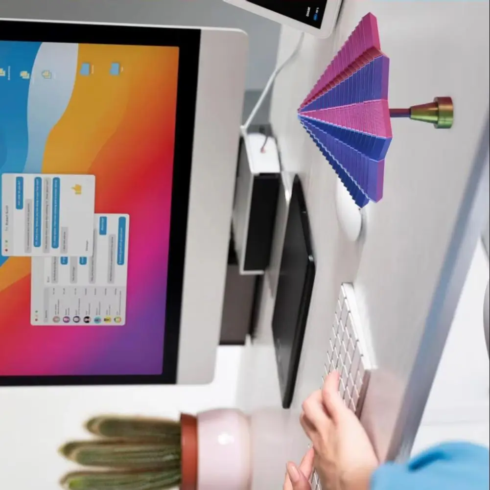 

3D-печатная расширенная сенсорная звезда-непоседа с 3D-печатью и ручками Фрактальная шестиугольная вращающаяся спиральная игрушка для снятия стресса