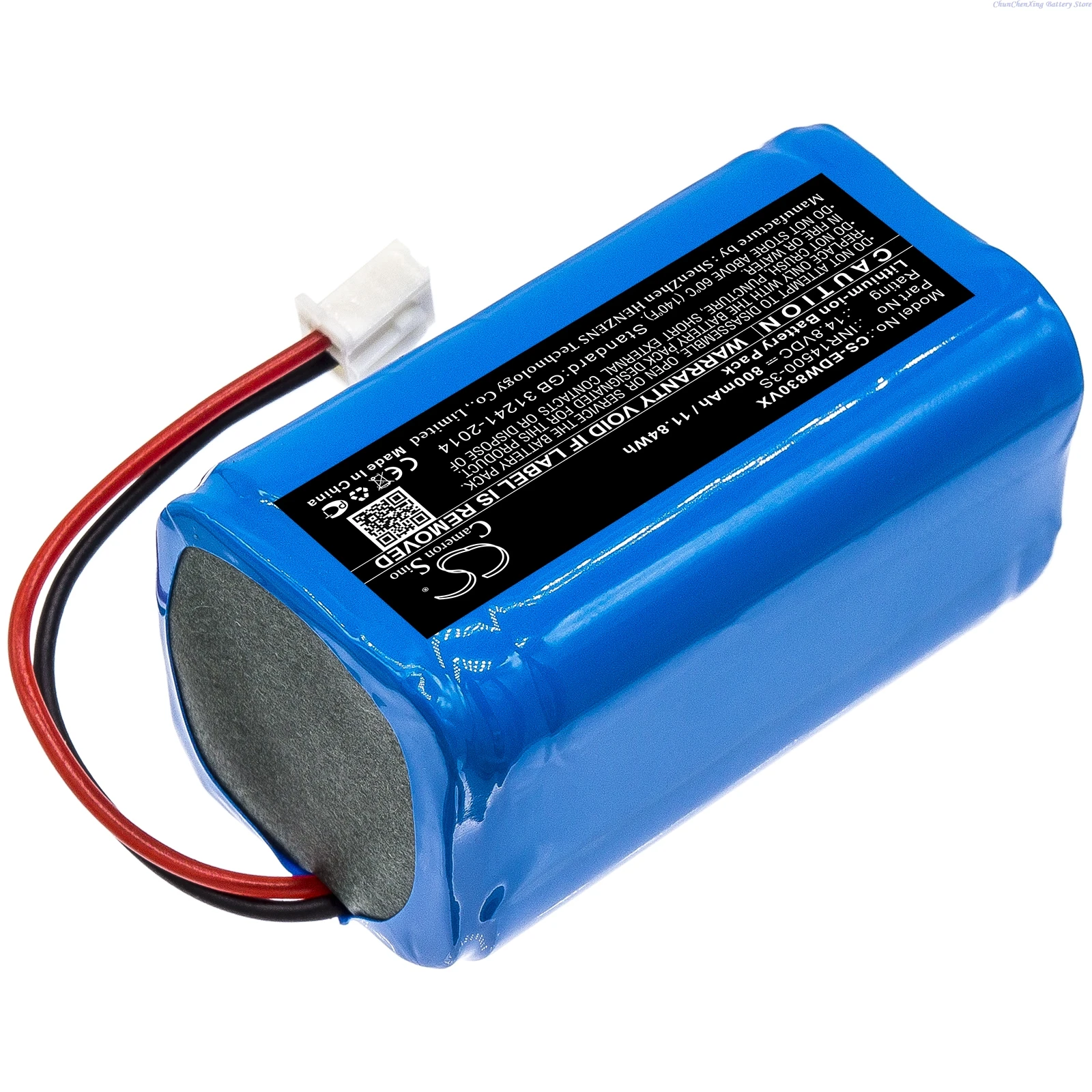 Replacement 14.8V 800mAh  Vacuum Cleaner Battery INR14500-3S for Ecovacs W830 W830-RD W850 W930 W950 W830S W855 W836