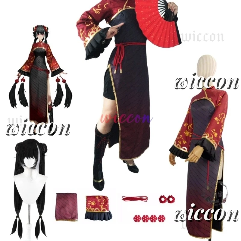 

Limbus Cosplay Anime Limbus Jia Xichun Cospaly The Dream Ending Woman Cheongsam Outfits Halloween Party Uniform Suit for women