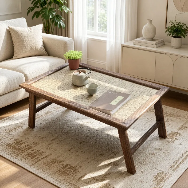 Portable Bamboo Wood Foldable Breakfast Table Laptop Desk Bed Serving Tray Asian Style Low Tea Table Home Furniture 접이식 테이블