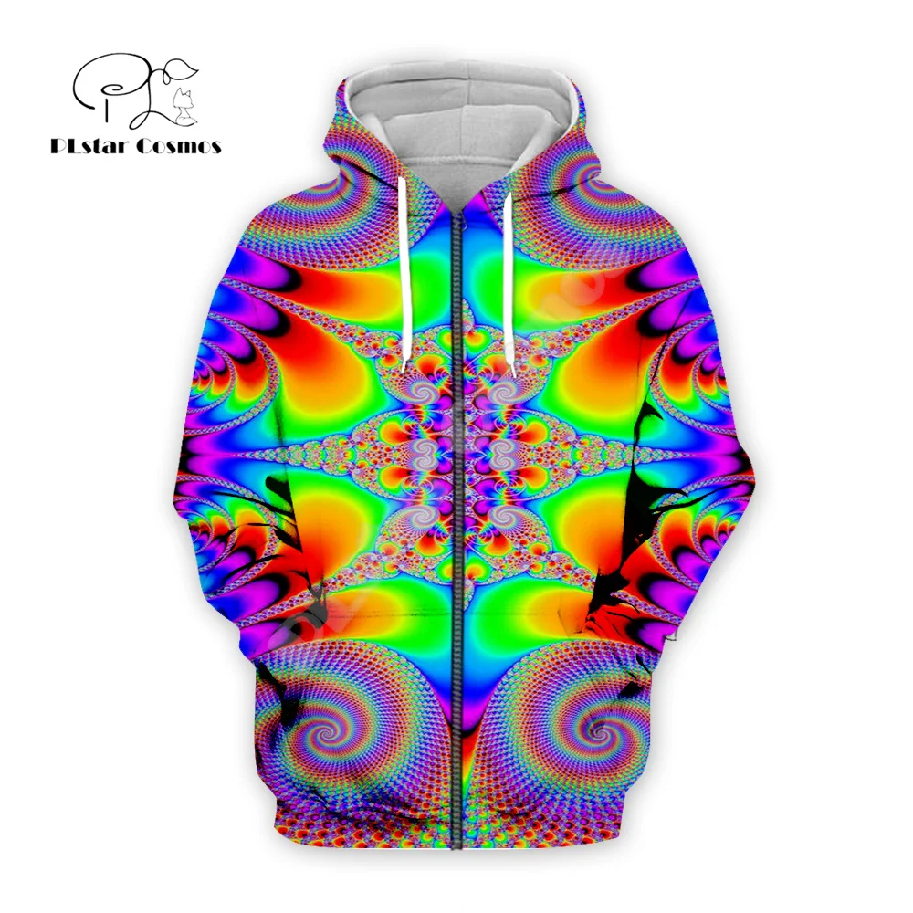 NewFashion Trippy Psychedelic Colorful Tattoo Vintage Retro Mandala 3DPrint Harajuku Pullover Streetwear Casual Jacket Hoodies J