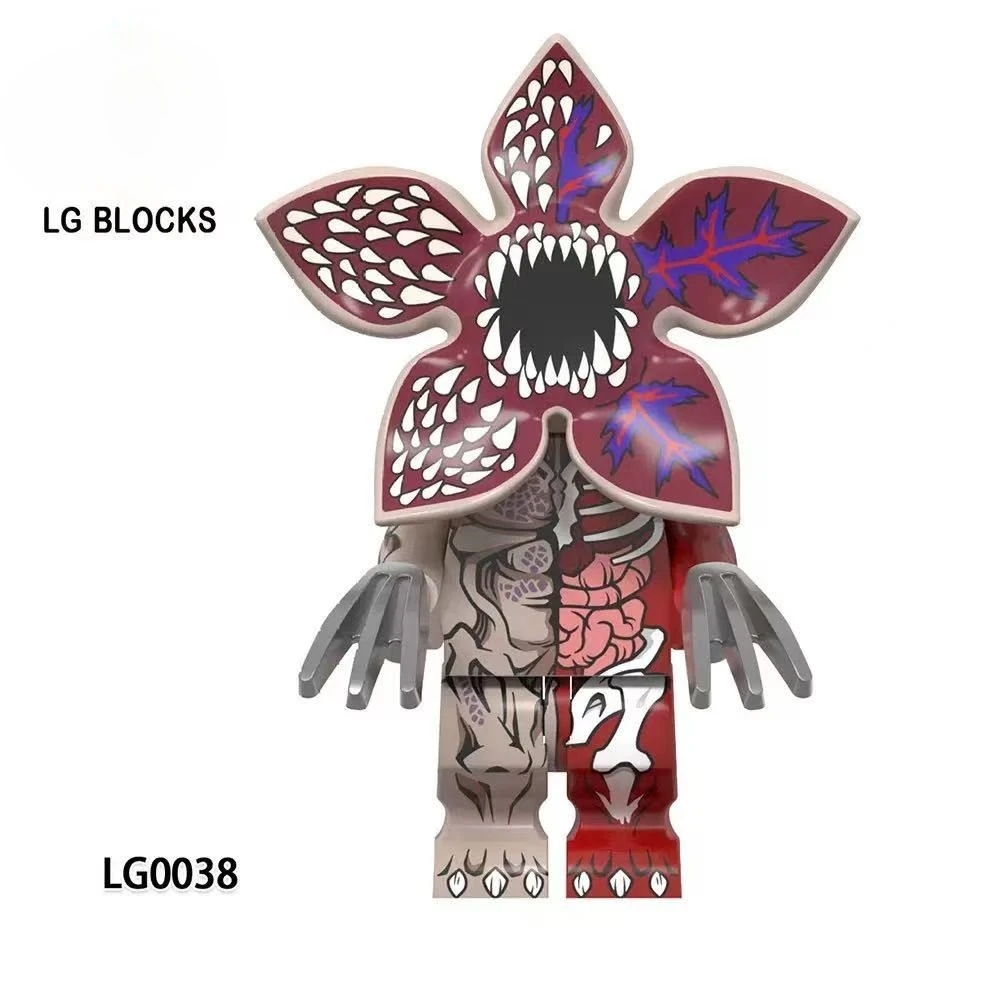4-teiliges Set: The Horror TV Dustin Mike Lucas Demogorgon Modellbausteine – Actionfiguren-Bausteine für Kinder