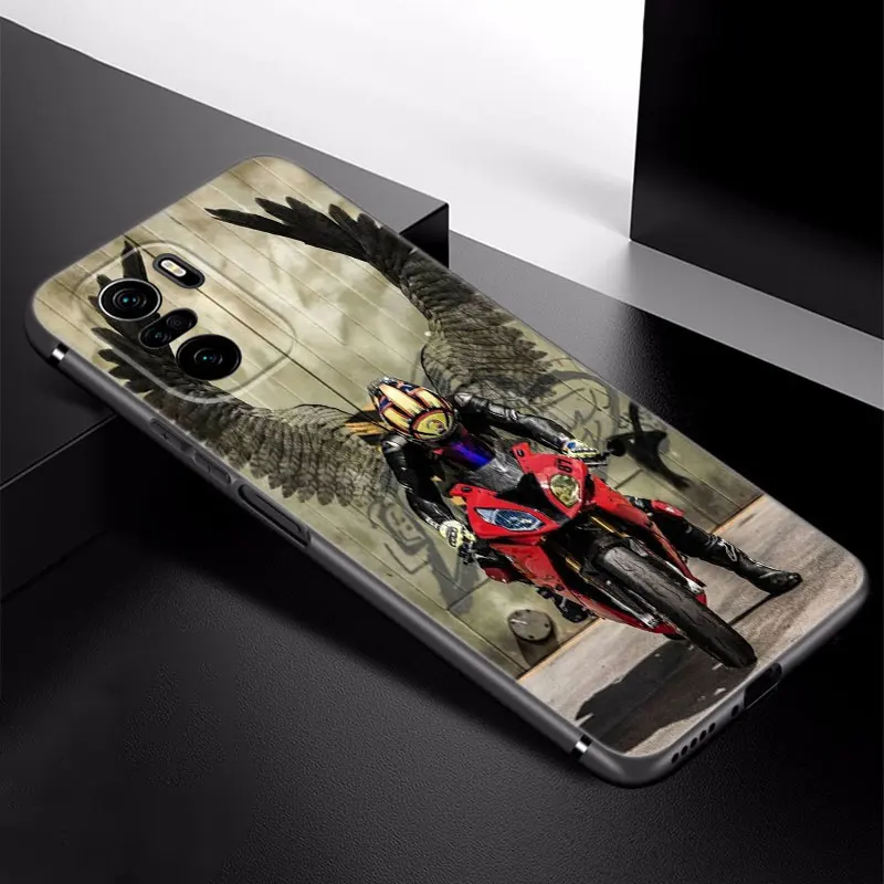 Moto Cross Motorcycle Sports Black Silicone Phone Case For Xiaomi Redmi 10 Prime A1 A2 Plus 9 9A 9C 9T 10A 10C 12 12C 13C