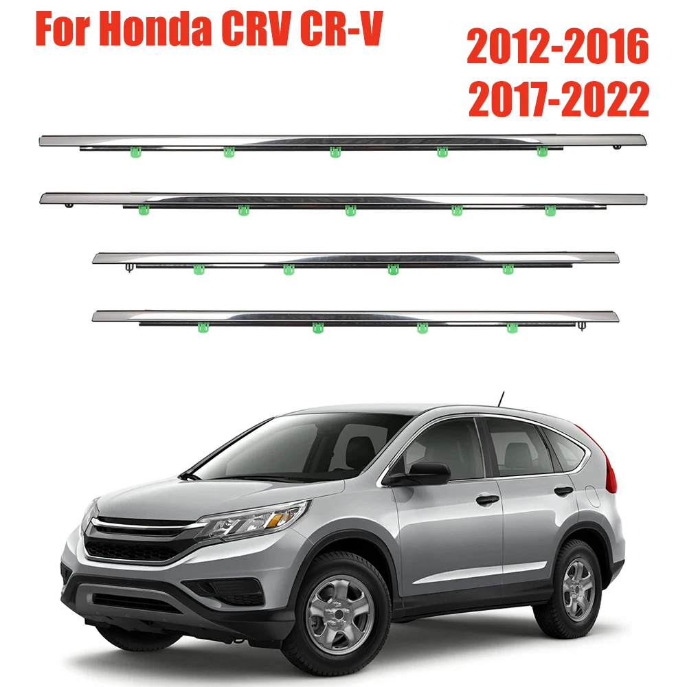 

Car Window Weatherstrip Silver Plated Side Door Glass Window Sealing Strip Weather Strip Moulding Trim For Honda CRV 2012-2022