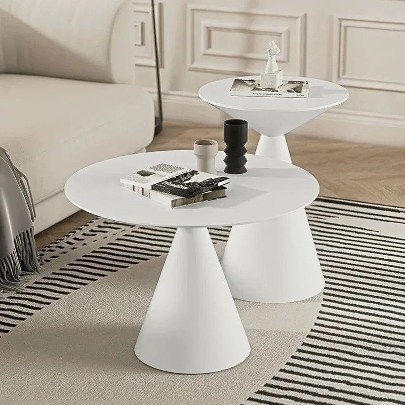 Nordic Metalen Bijzettafelontwerp Moderne Italiaanse Witte Salontafelvloer Minimalistische Mesa Auxiliar Salon Decoratie Accessoires