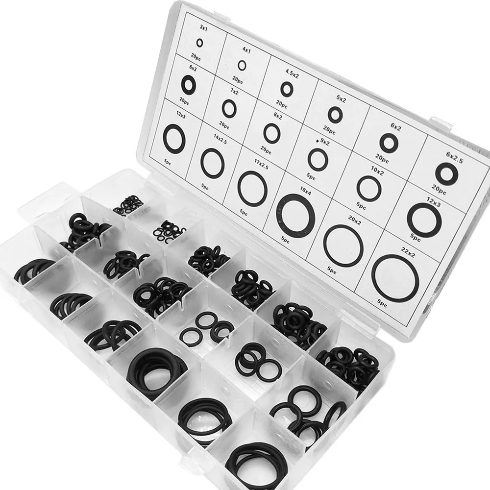 225/270/530Pcs Rubber O-Ring Gasket Repair Kit NBR Sealing O Ring For Car Air Conditioning Gasket Faucet Waterproof Washer Set