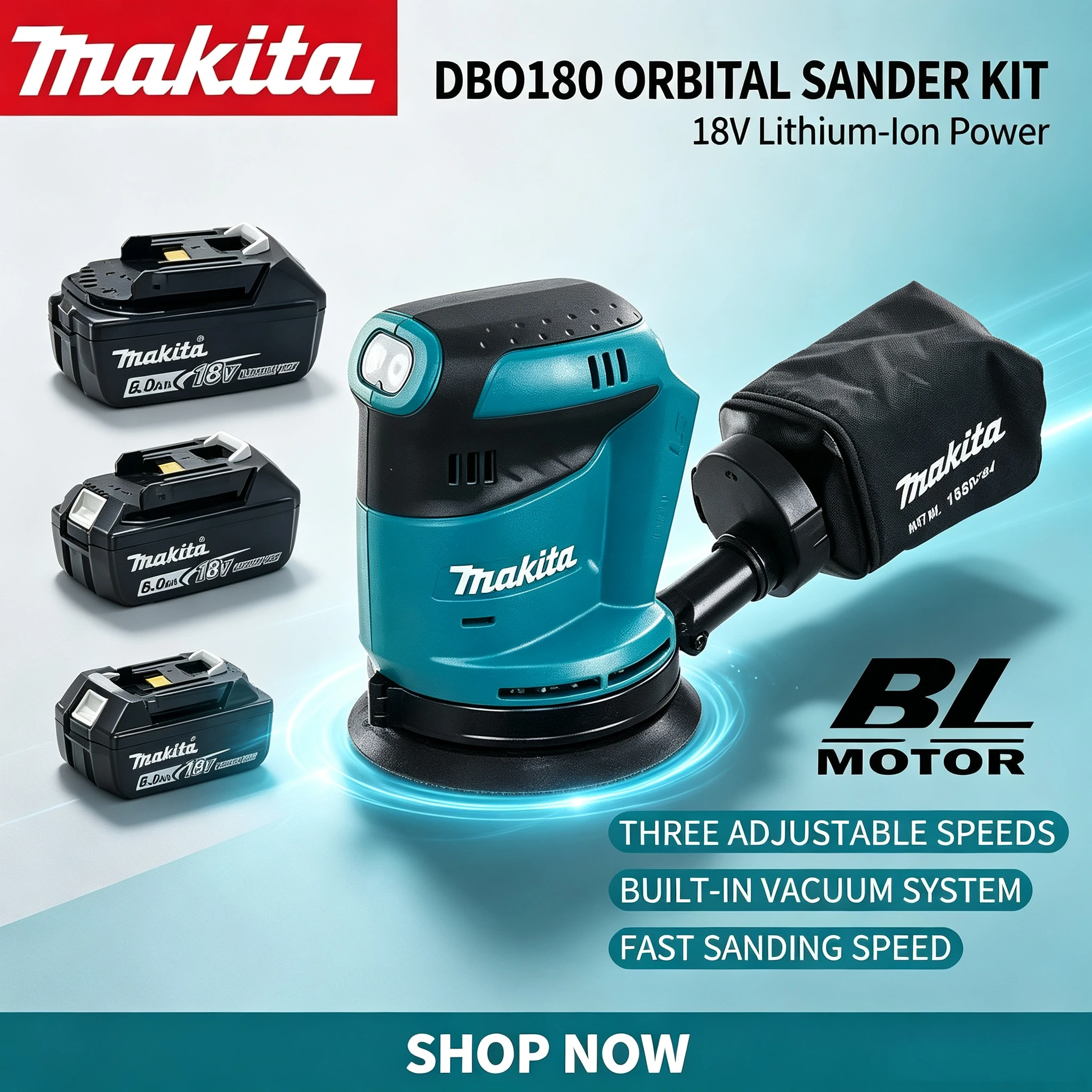 makita-rechargeable-disc-dbo180z-brushless-random-orbital-sander-woodworking-sanding-putty-polishing-bare-tool