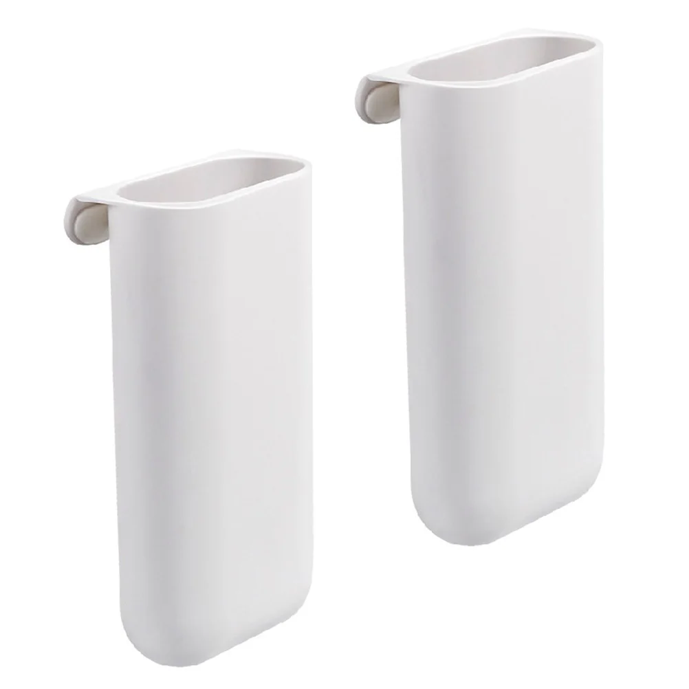 2Pcs Desktop Storage Box Pen Holder Organizer Multifunction Container Self-Adhesive Mountable on Monitor Or Desk Easy to Clean