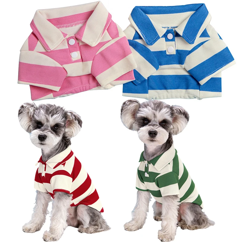 Puppy Polo T-shirt for Small Medium Dogs Summer Clothes Pet Cat Vest Shih tzu Yorkies Chihuahua Pug Costumes Dog Accessories