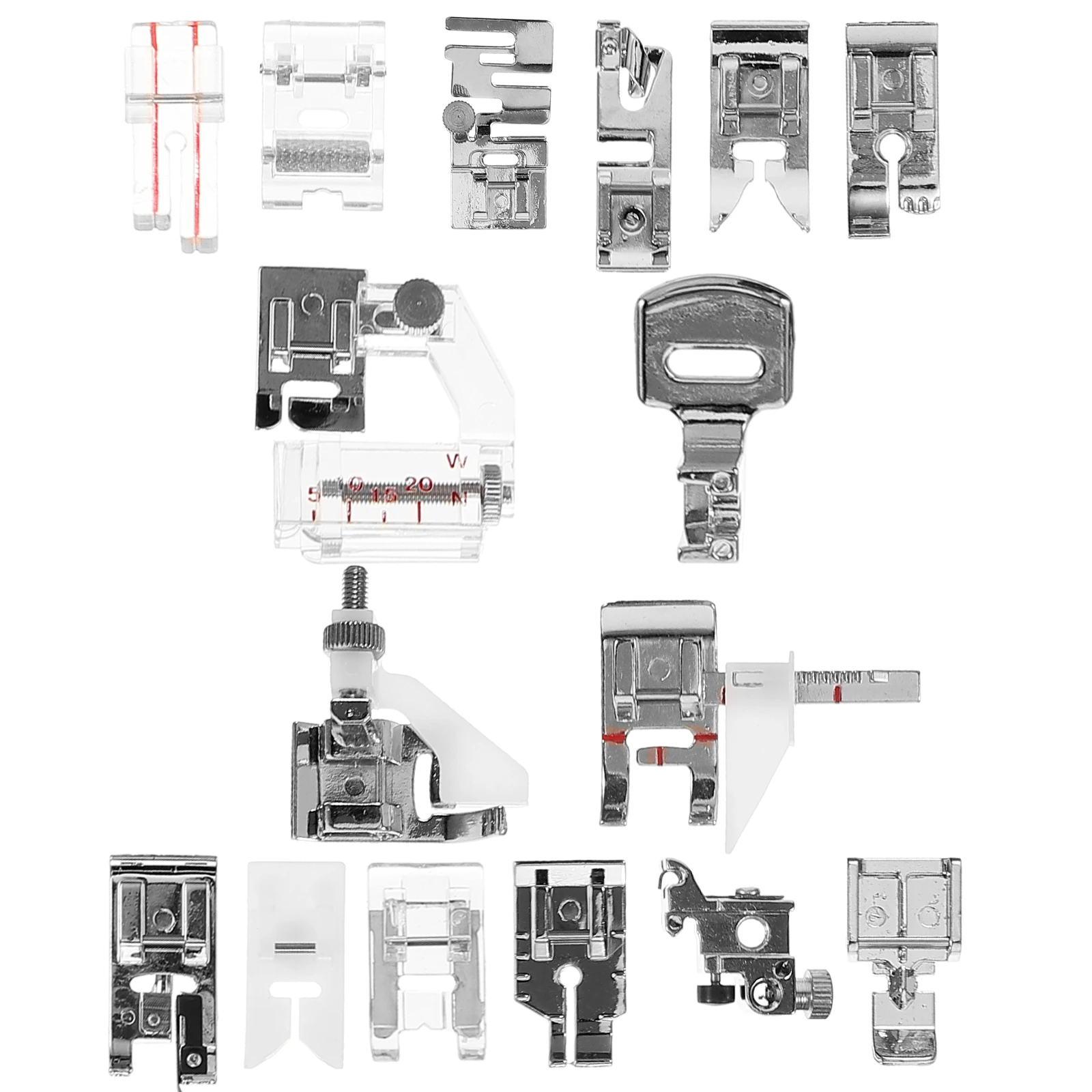 

16pcs Sewing Machine Parts Accessories Household Electric Multifunctional Metal Feet Portable Durable Easy Install