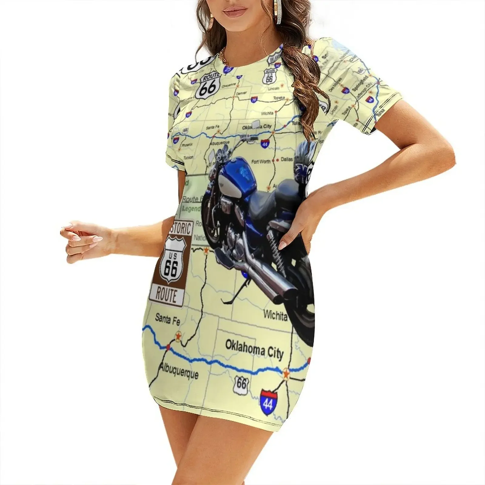 

Road Trip Short-Sleeved Dress women dress women dresses summer dress for women 2025