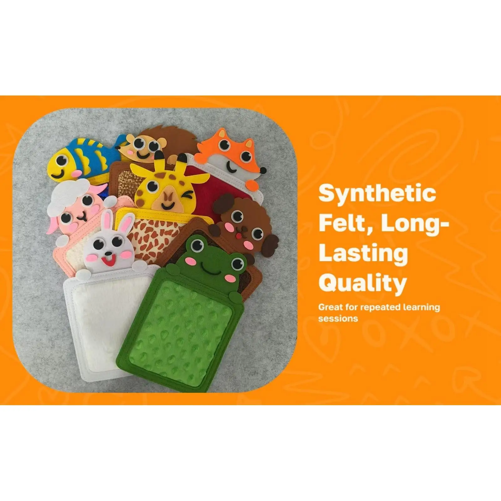 8Pcs Sensory Mats Assorted Portable Sensory Tiles Cute Textured Sensory Pads for
