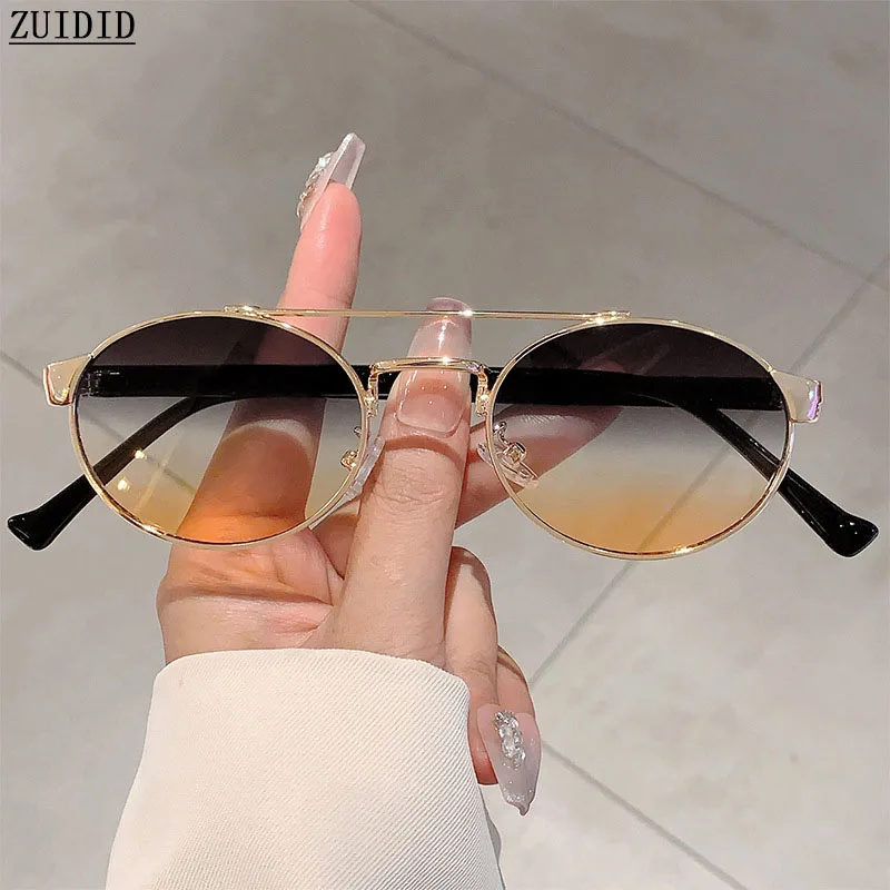 2024 Oval Sunglasses Women Luxury Fashion Glasses Vintage Sunscreen Shades Luxe Femme Lentes De Sol Mujer Lunette Soleil Femme
