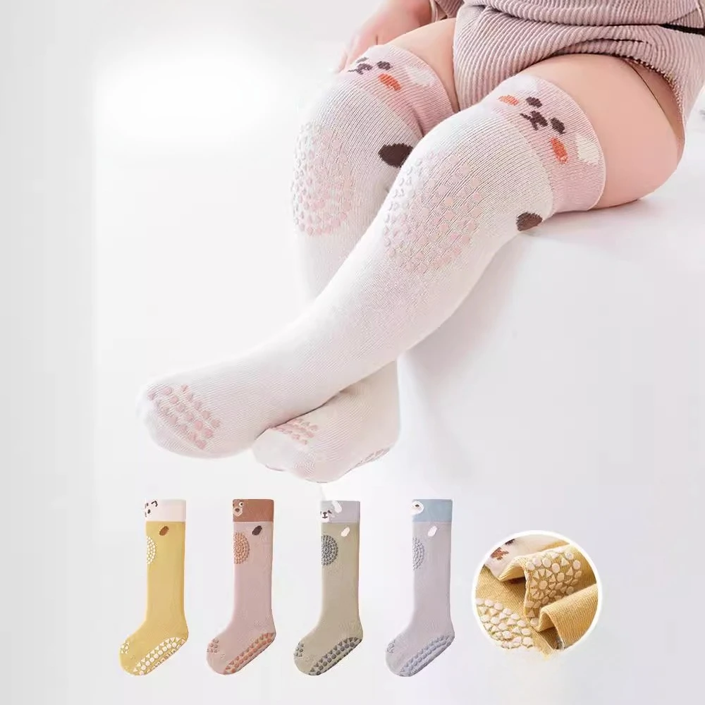 Cute Cartoon Baby Newborn Knee High Socks Baby Boys Girls Anti-Slip Knee Protection Socks Infant Kids Floor Long Socks 1-3Years