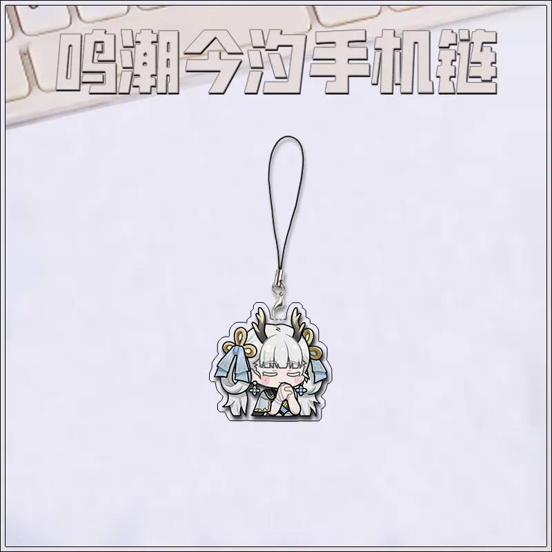لطيف ZheZhi Yinlin Jinhsi Xiangliyao Encore تشانغلي جيان سلاسل المفاتيح الساخن لعبة Wuthering موجات الاكريليك مفتاح سلسلة أنيمي قلادة