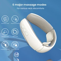 Smart Neck massager Electric Acupoints Shoulder Body Lymphvity Massage Device Low Frequency Magnetic Therapy Pulse Pain Relief