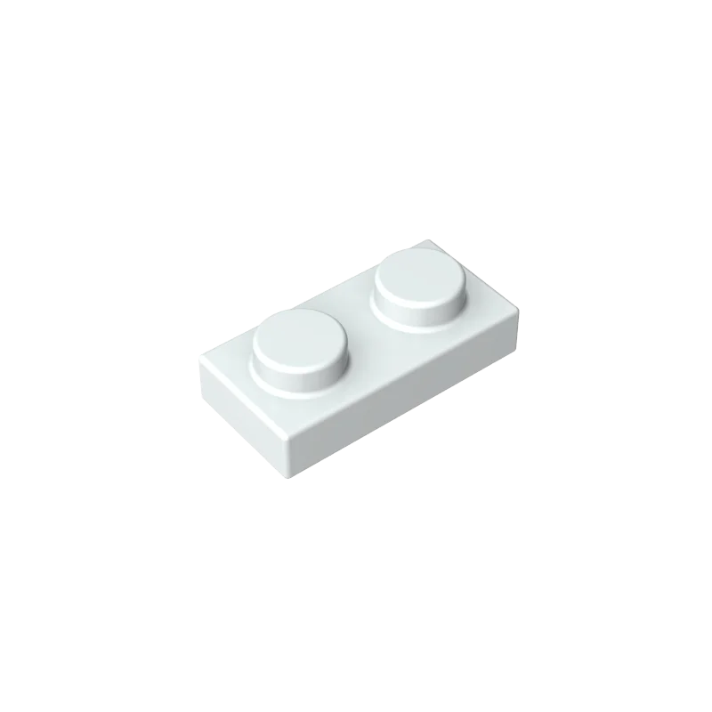 Gobricks 100 stks 3023 Gemengde Kleur Plaat 1x2 Onderdelen Grijs MOC DIY Bouwstenen Zwarte Kleur Kid creatieve Gift
