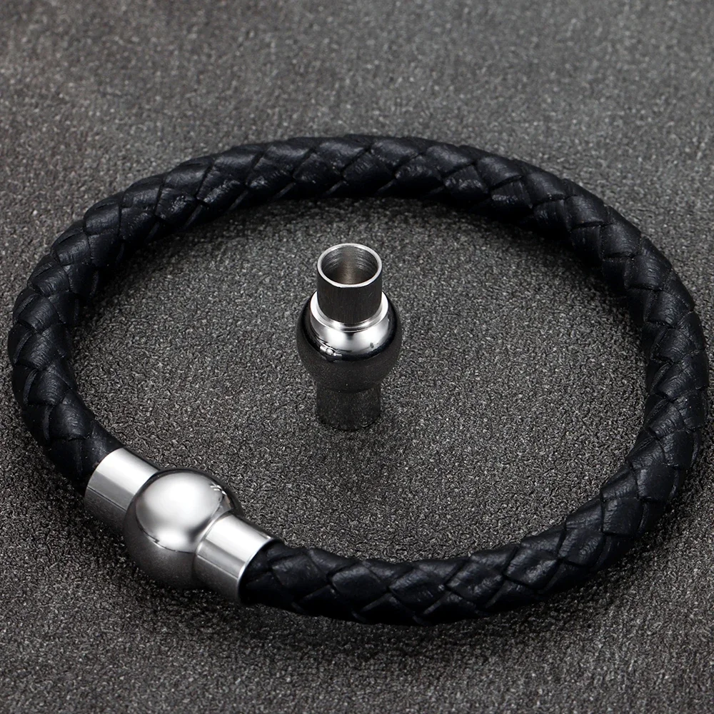 Stainless Steel Magnetic Clasp Leather Cord Clasps Bracelet Strong Magnet Buckle DIY Components Jewelry Making Accessories