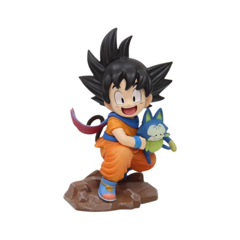 Dragon Ball Infância Little Goku Figuras de PVC, Abraços Puer Ya Mu Chá, Pequeno Seguidor, Modelo