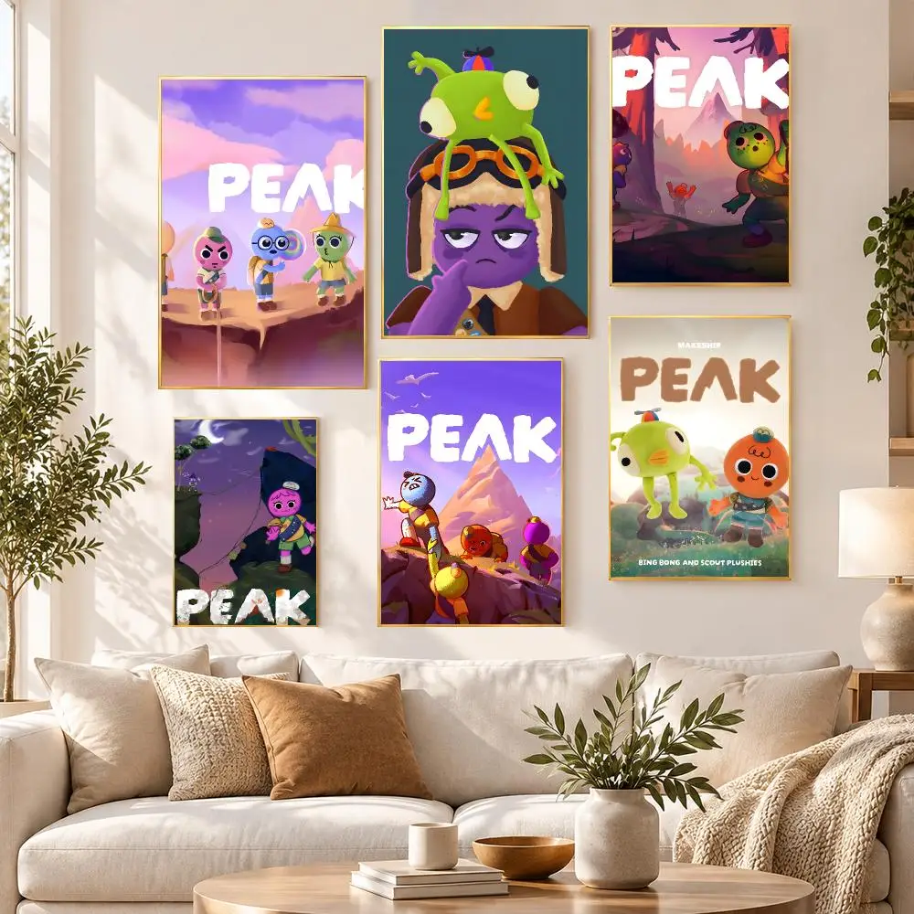 Game Fantasy Popular Adventure PEAK Poster HD Waterproof PP Self Adhesive Aesthetic Bedroom Dorm Gaming Room Home Decor Gift