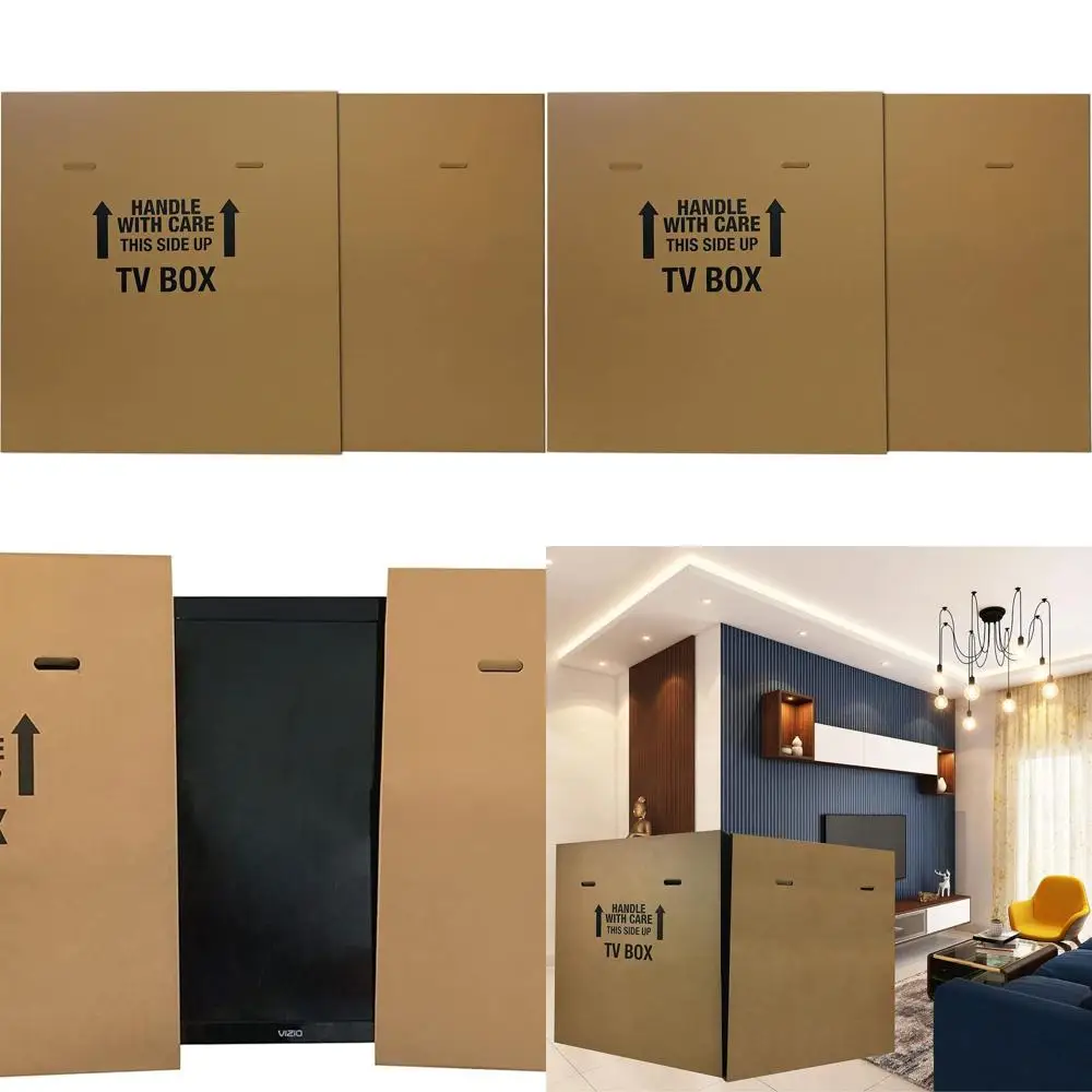 

2-Piece Adjustable TV Box Set for Safe Packing, Moving, and Storage