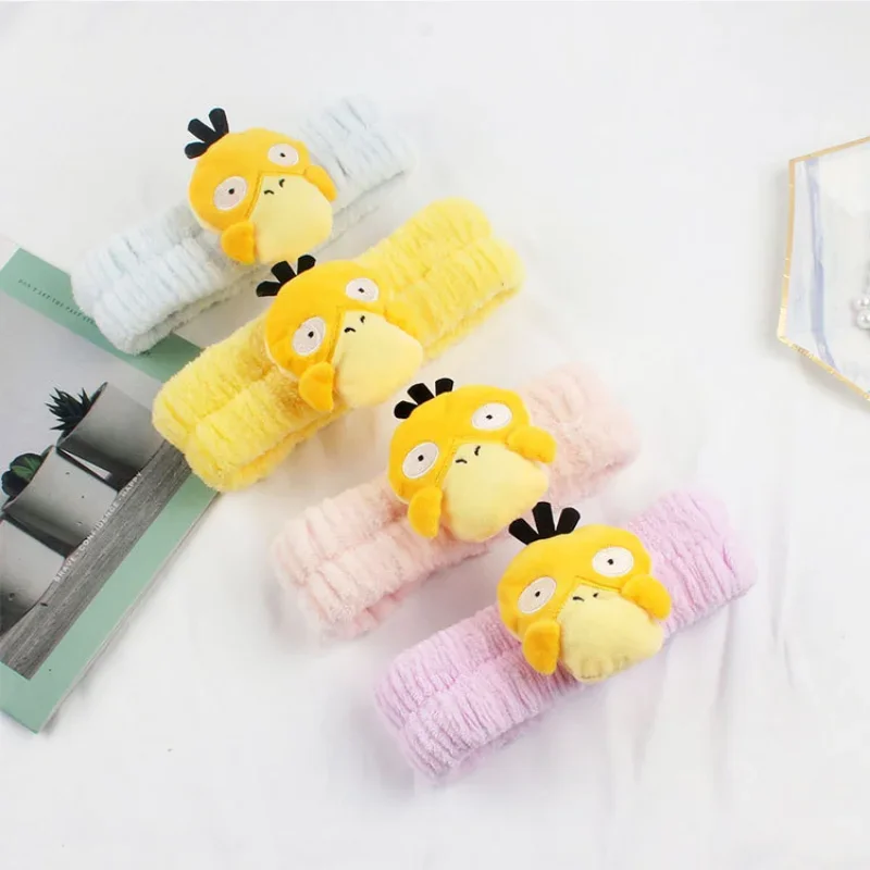 Pokemon Psyduck Face Wash Hairpin Hairband Cartoon Anime Headband Boys Girls Turban Hair Accessories Makeup Hairbands Cute Gifts