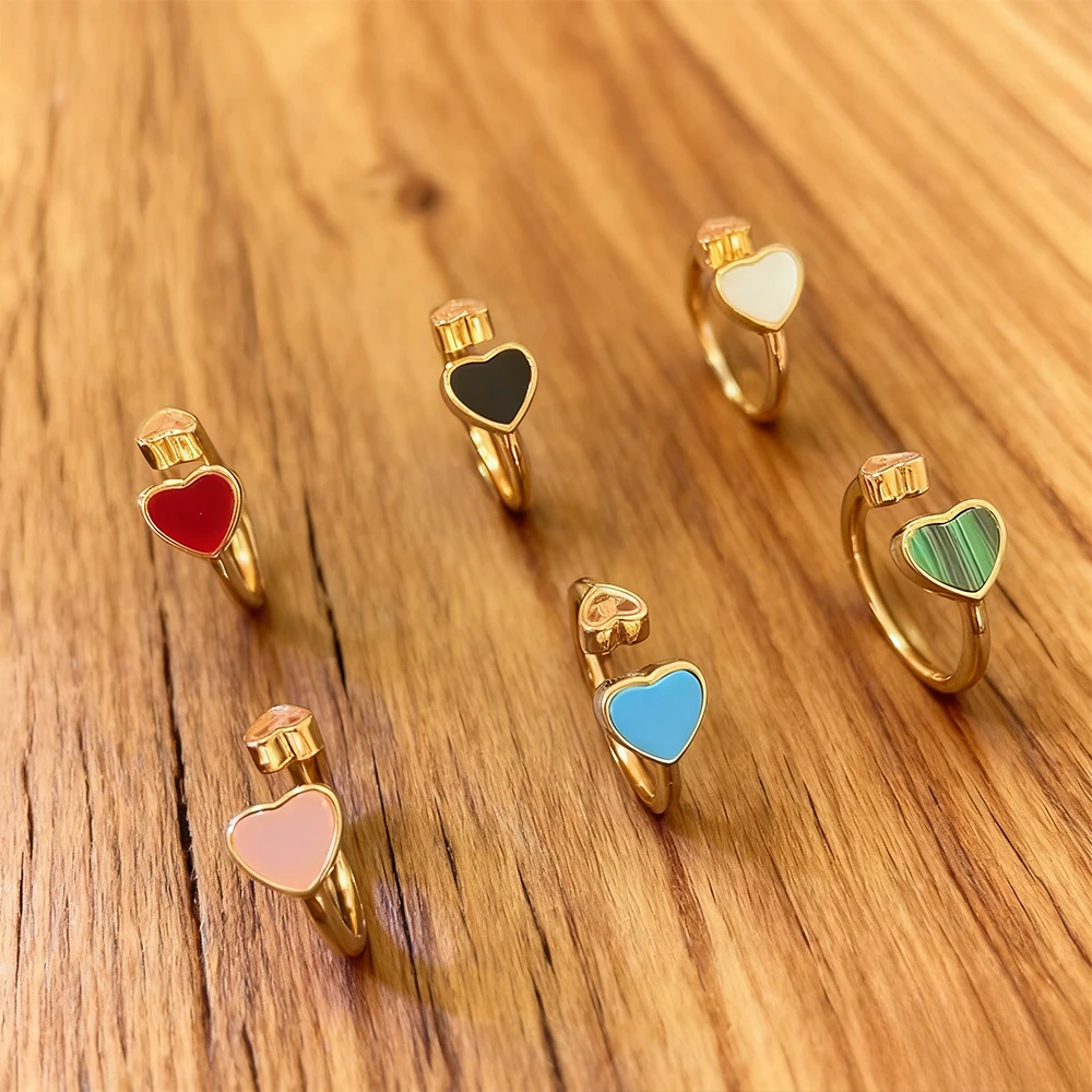 

Лидер продаж, роскошные ювелирные изделия, модное женское открытое кольцо в форме счастливого сердца, 5А, циркон, высококачественный очаровательный подарок на день Святого Валентина