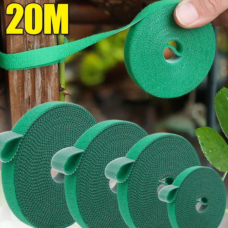 Nylon Garden Plant Ties Adjustable Plant Bandage Hook Loop Plant Support Strips Garden Fastener Tape Home Office Cable Tie