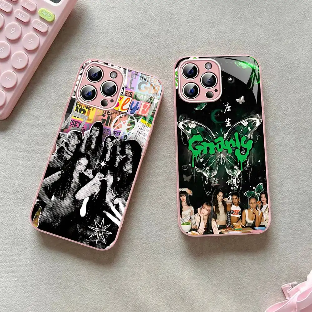 Girl Group K-katseye Korea Kpop Band Tempered Glass For Iphone 14 13 12 11 Pro Mini XS MAX 14Plus X XS XR Fundas