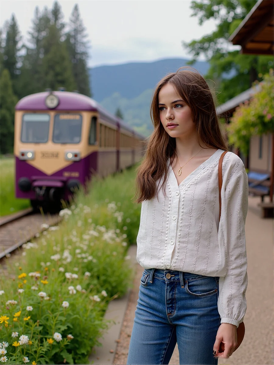 Long Lantern Sleeve Women Elegant Shirts Pearls Beading Plaid Pattern Print Button Front Casual Preppy College Simple Basic