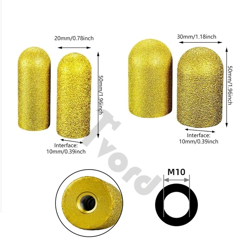 M10 الماس النحاس عجلة طحن المياه العودة إصبع بت قاطعة المطحنة التشذيب جلخ جولة رئيس لخلع الملابس حجر الكوارتز #3