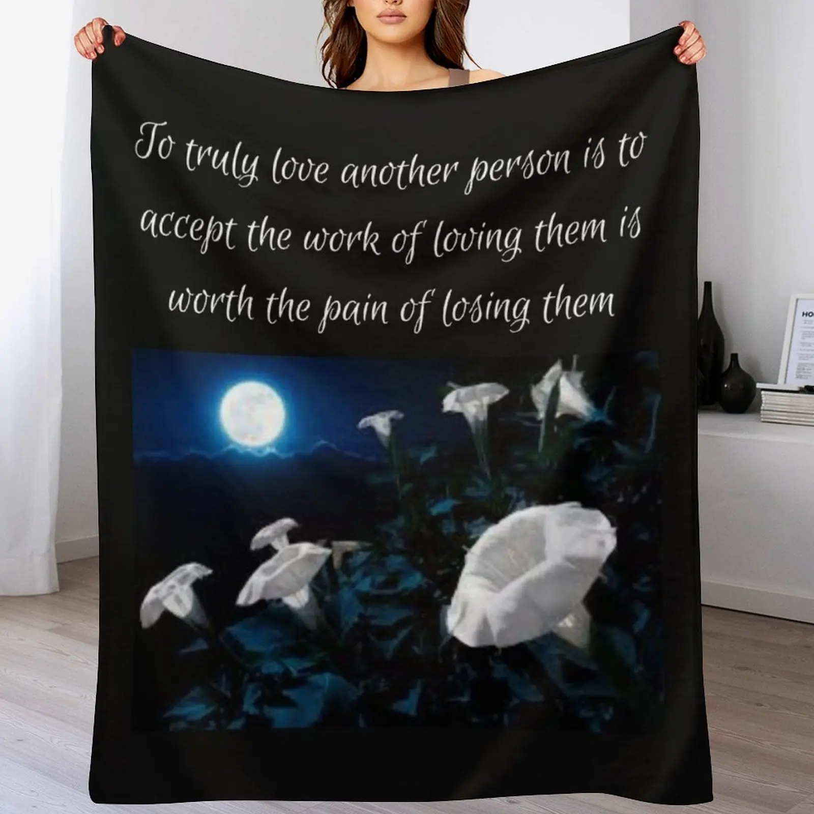 

Moonflower - Jamie and Dani's Love Throw Blanket Ultra Soft Flannel Fleece Blanket for All Seasons