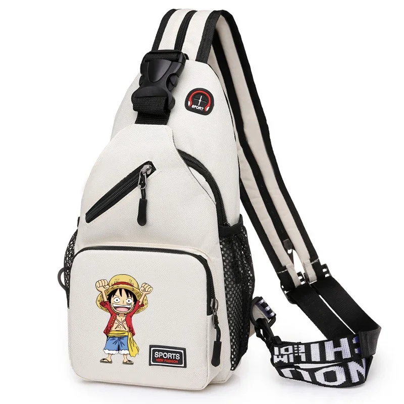 One Pieces Bag Luffy Chest Pack Men\'s Korean Version Crossbody Bag Outdoor Children Sports Casual Sling Backpack Trend Gifts