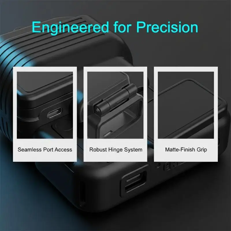 ∘Pocket 3 Protective Case Full Coverage Hard Shell 9H Hardness Shockproof Compact for Gimbal Camera Outdoor Vlog Travel