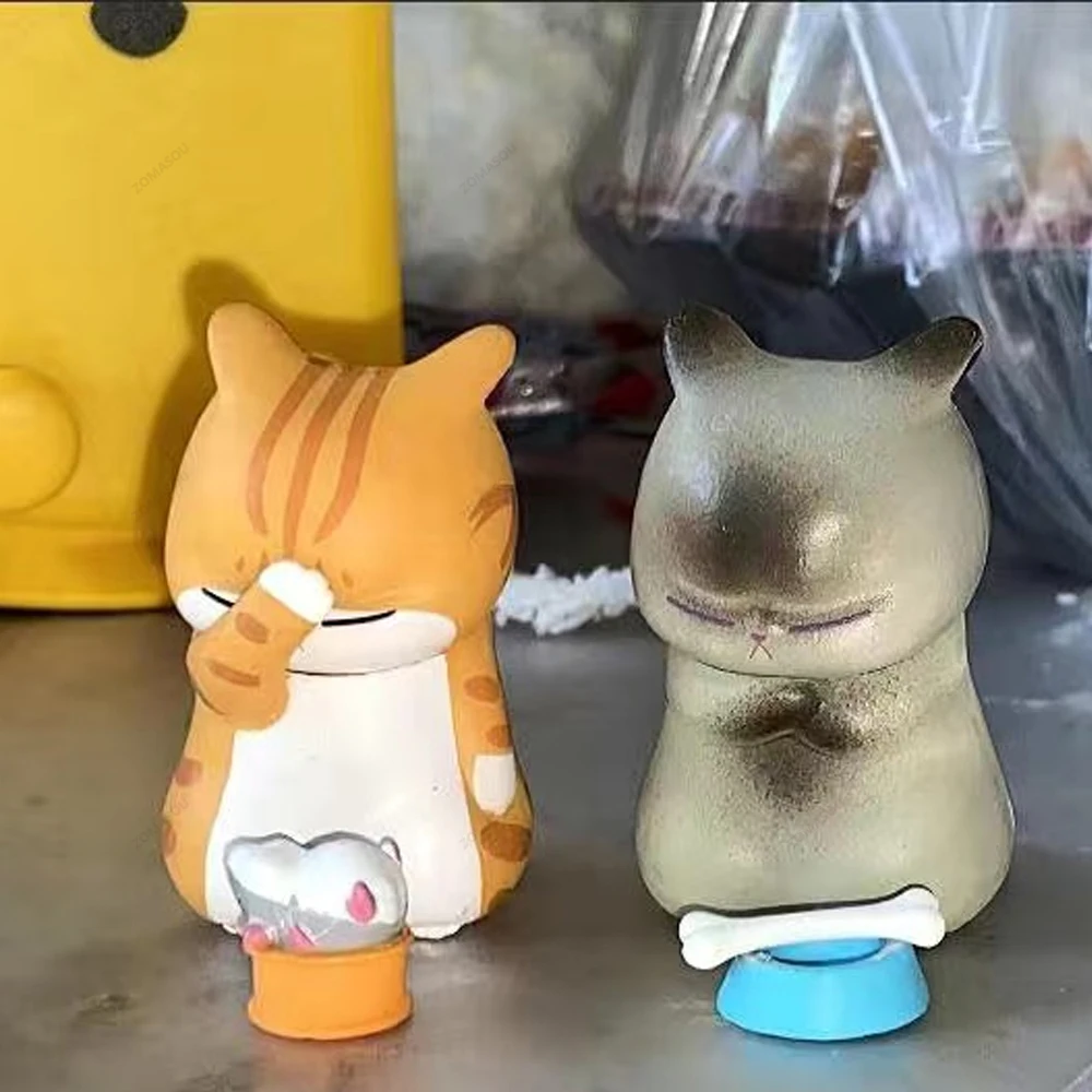 1/9 Kawaii Katze Puppe Ornamente Figuren Statue Mini Modell Desktop Spielzeug Geschenke für Zimmer Büro Kinder Auto Hause Dekoration Zubehör – Detail 9