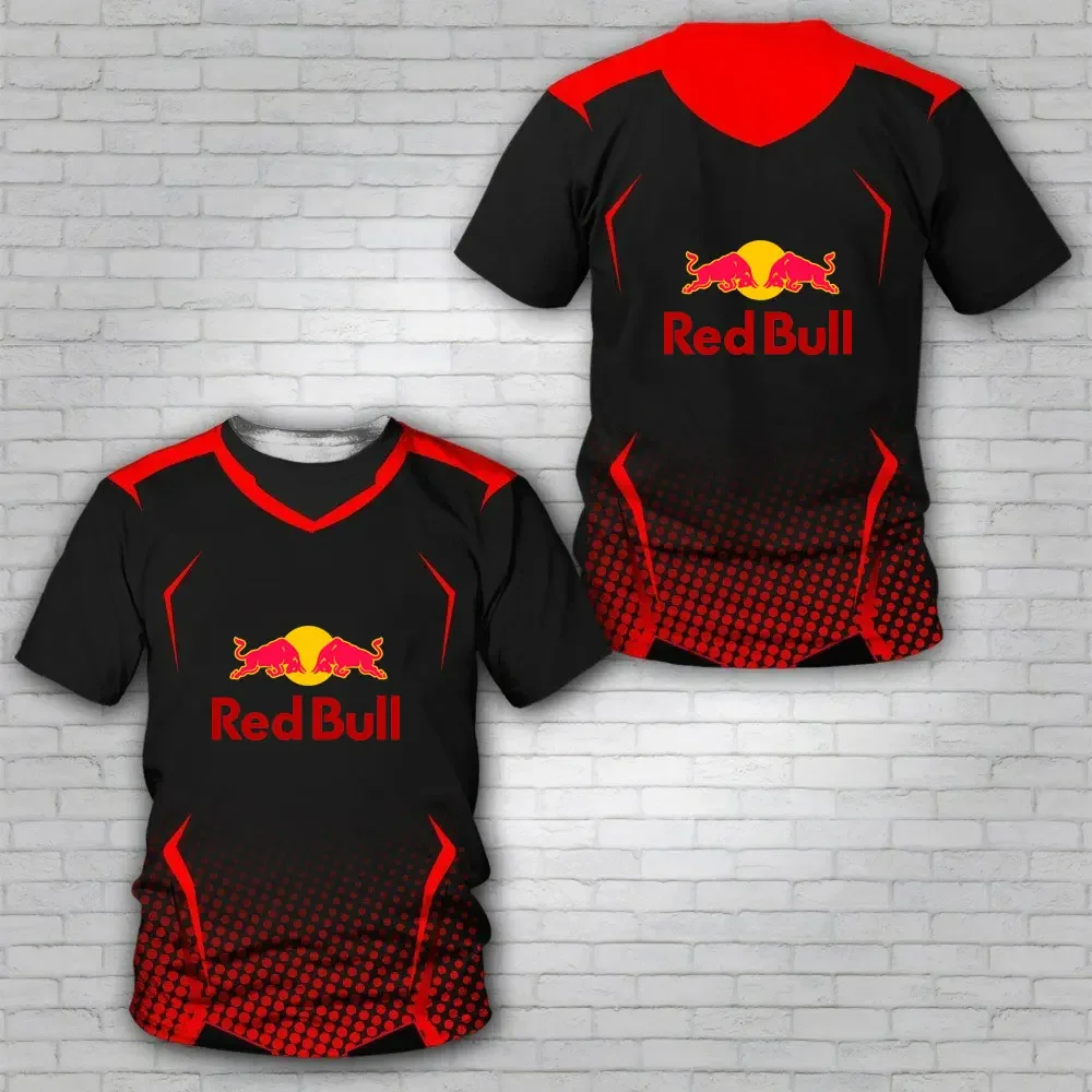

Мужская футболка с рисунком Red Bull Racing, летняя футболка унисекс для занятий спортом на открытом воздухе, фитнесом, повседневная футболка с круглым вырезом и коротким рукавом, повседневная одежда