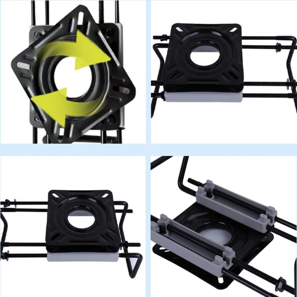 Boat Seat Swivel Base Crossbar Mount Adjustable Track 360° Rotatable Bracket for Yacht Fishing Kayak RV Jon Inflatable Dinghy view 4