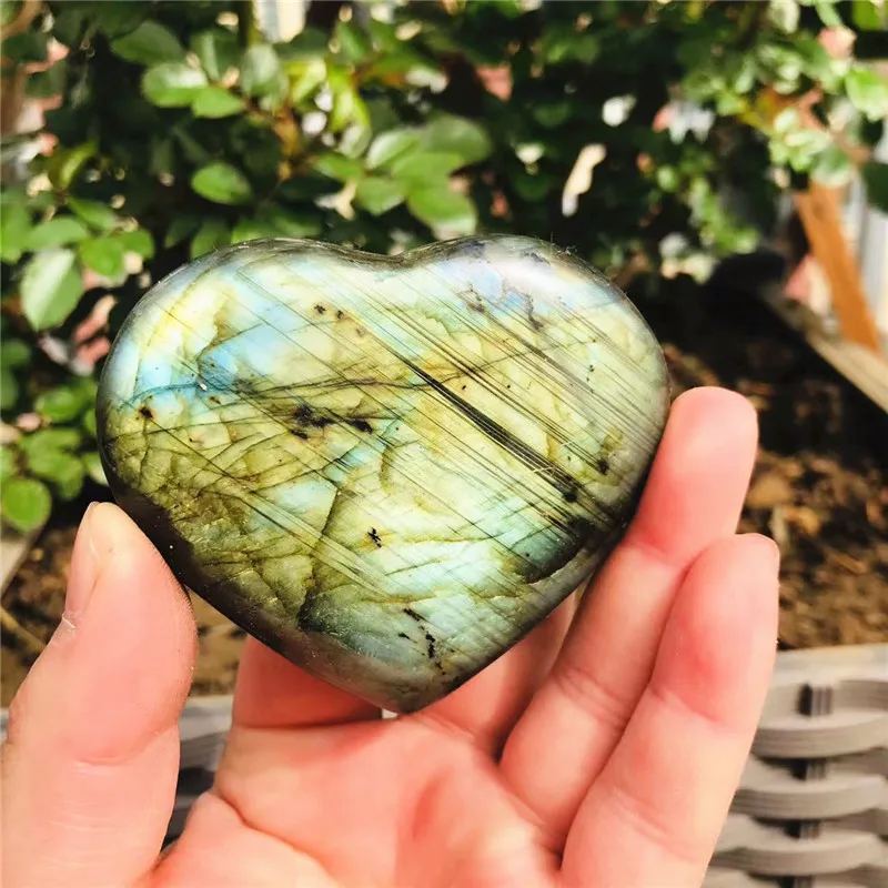 Natural Blue Labradorite Crystal Heart 7 Cm Healing Gemstone for Chakra Energy Healing Jewelry Making