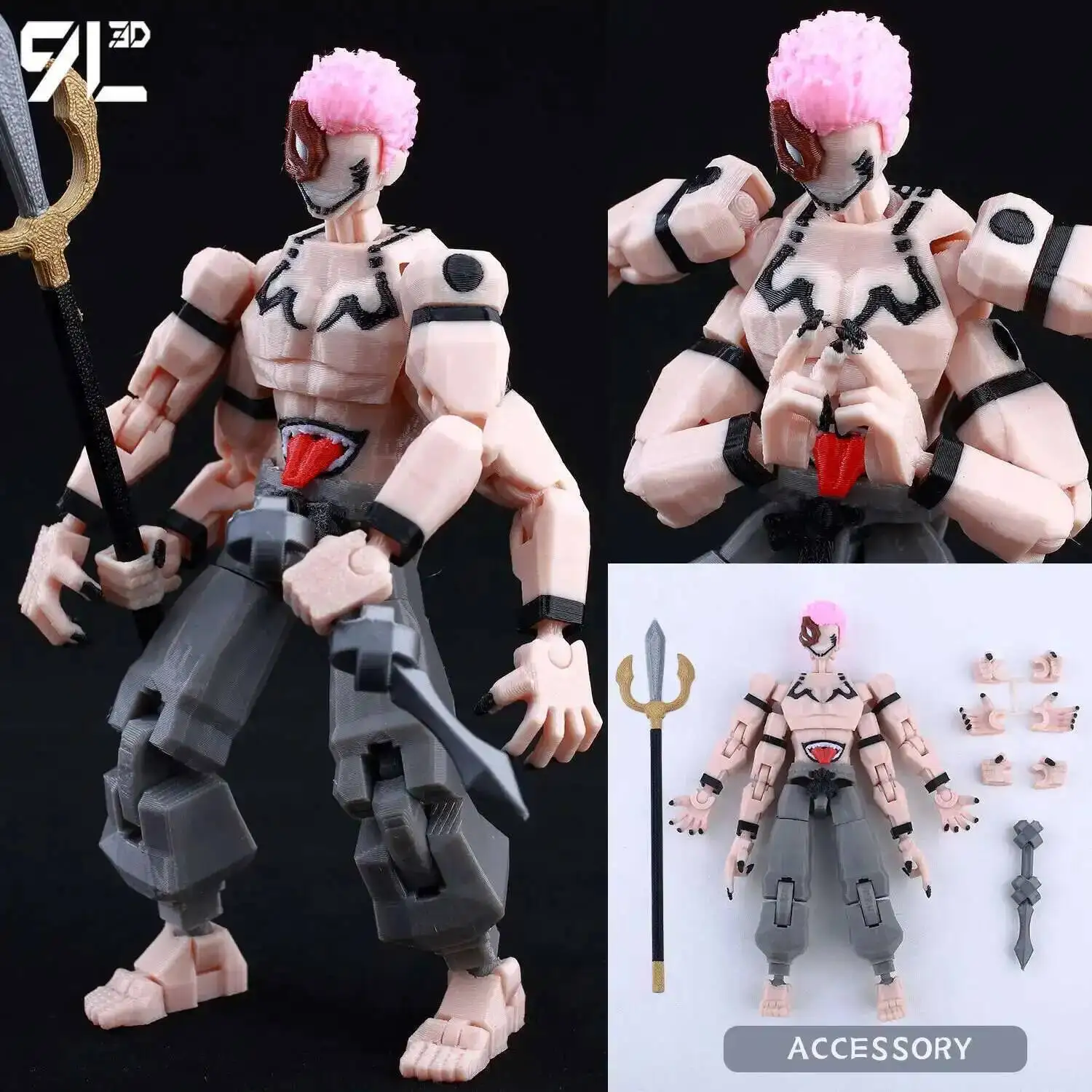 Bandai 9L3D T13 Jujutsu Kaisen Itadori Figur LUCKY13 Training Ver. JJK Titan13 beweglicher Dummy mit mehreren Gelenken, 13 Spielzeug zum Stressabbau, Geschenke 9