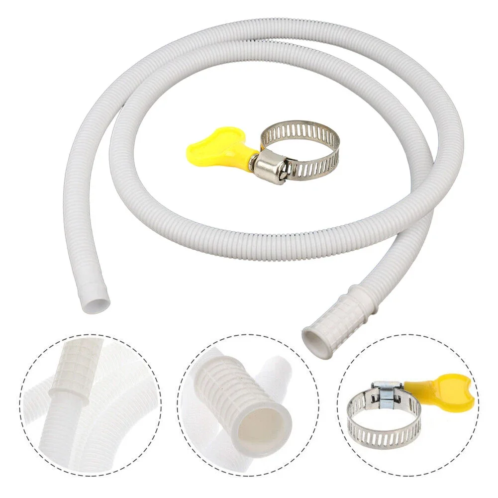 

New Practical Water Inlet Pipe Hose White Air Conditioner 1.5M Accessories Replacement Washing Machine Drain Hose