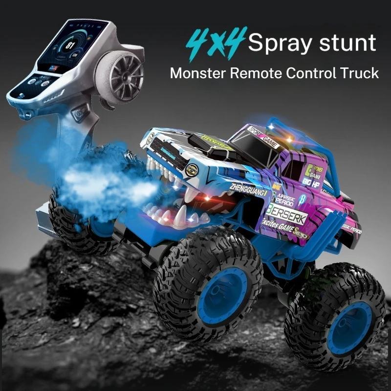 New Monster Truck Explosion 4wd Dual Drive Motor Gesture Induction Deformation Remote Control Car Stunt Twist Manual Off-Road