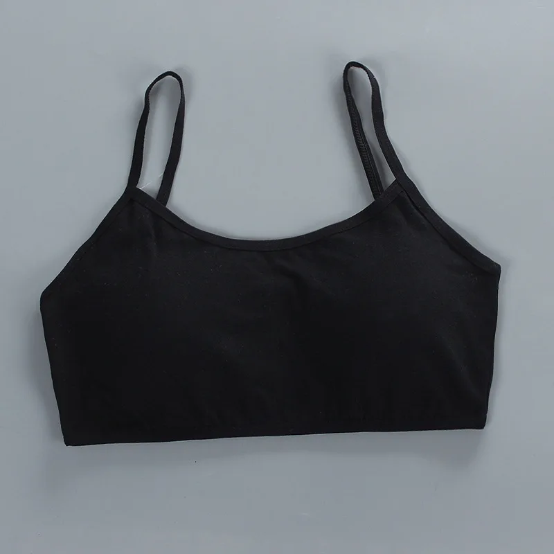 3 Stuks Tiener Meisjes Katoenen Tube Tops Jonge Kinderen Onderkleding Student Meisjes Draadloze Effen Kleur Bh Kinderen Sport Training Bh Vest - afbeelding 1