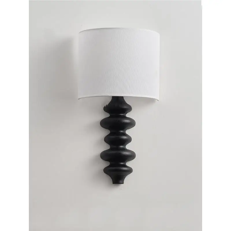 Living room wall lamp, study bedside lamp, spiral solid wood American bedroom corridor lamp