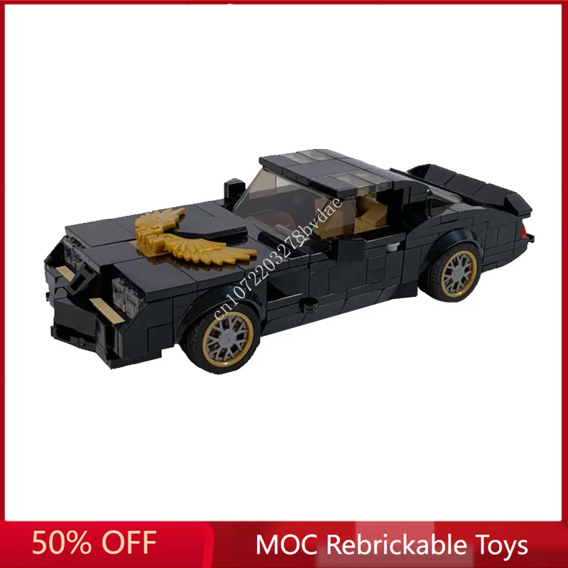 350PCS MOC Speed Champions Muscle Car 77 Trans Am Model Building Blocks Technology Bricks DIY Creative Assembly Kids Toys Gifts