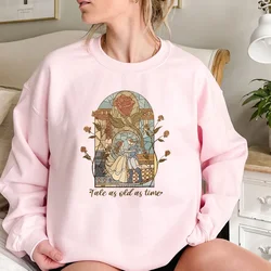 Sweat-shirt conte de beauté et la bête, vintage, rétro, princesse