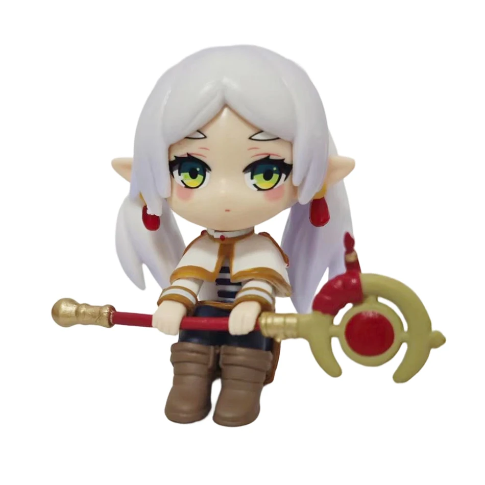 Frieren Beyond Journey's End Anime-Charakter Frieren Q-Version sitzende Figur aus PVC, Sammlermodell, Geschenk für Anime-Fans – Detail 2