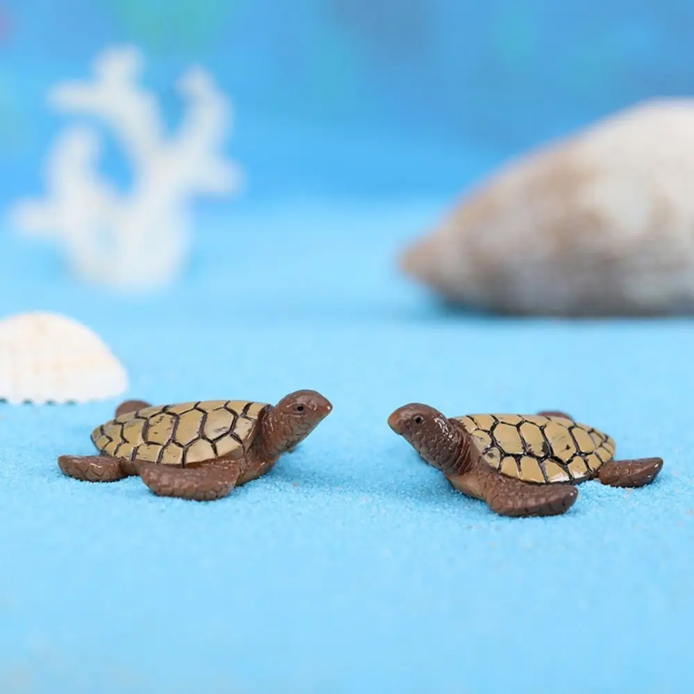 نموذج الراتنج السلاحف البحرية لحوض السمك ، اكسسوارات الديكور الراتنج لخزان الأسماك ، المناظر الطبيعية ، ديكور زهرة صغيرة