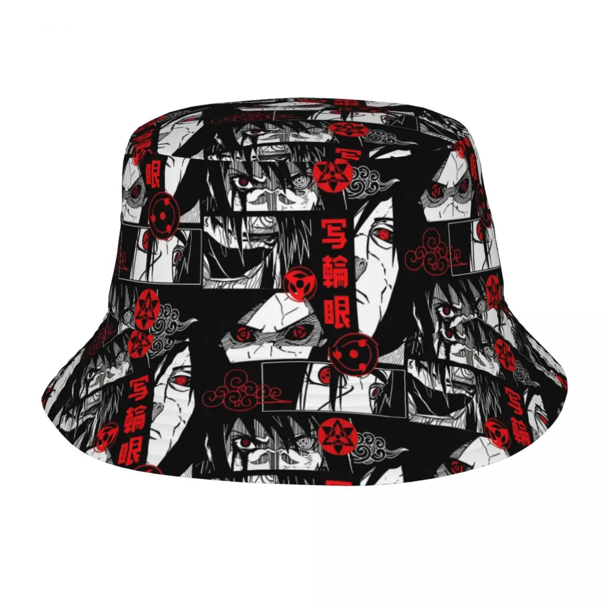 Maßgefertigter U-Uchihaes I-Itachies Manga-Augen Bucket Hat für Damen und Herren Modische Sommer Strand Sonnen Cartoon Fischerhüte